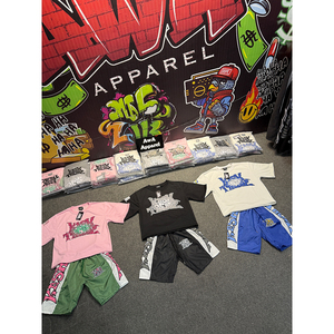 เซ็ตกางเกงขาสั้นของผู้ชายผ้าคอตตอน100% แห้งเร็วสวมใส่สบายระบายอากาศได้ดีสำหรับฤดูร้อน - Product Image 2