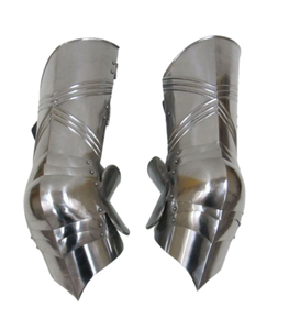 Par de protectores de manos medievales de acero inoxidable con uso de protección de manos pulidas para lucha y autodefensa - Product Image 4