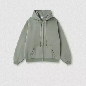 100% algodón Unisex de alta calidad logotipo personalizado hombres pesado GSM cremallera sudaderas en blanco Casual de gran tamaño de alta calidad sudaderas con capucha sudadera - Product Image 6