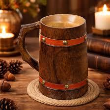 Taza de Madera Natural para Bebidas, Agua, Leche, Café y Té, Taza Artesanal de Madera con Diseño Rústico Elegante - Product Image 5