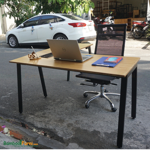 BFATB008-AtonBamboo 140x140cm L-Shape Minimalist Design Easy Assembly Bamboo and Steel <b>Footrest</b> 140x140cm <b>Footrest</b> Assembly - Product Image 5