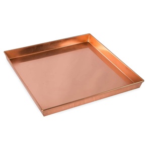 Bandeja de cobre de lujo Diseño de corazón Hecho a mano Venta al por mayor Plato de servicio de lujo Bandeja de servicio de cobre al por mayor con estilo clásico - Product Image 5