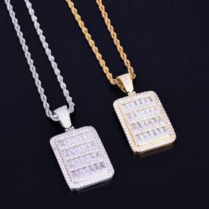 Joyería fina Colgante de hip hop de moda Dogtag Totalmente tachonado en plata de ley 925 y diamantes de moissanita - Product Image 5