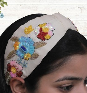 2025 Accessories for Kids Soft Comfort Hand-Embroidered Fabric <b>Headbands</b> Hand-Beaded Accents Manufactured Product Manufacturers - Product Image 4