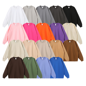 Drop Shoulder Digital Printed Plain Design para el invierno OEM Crew Neck Pullover Sudaderas con capucha de manga larga de gran tamaño DDP Shipping - Product Image 1