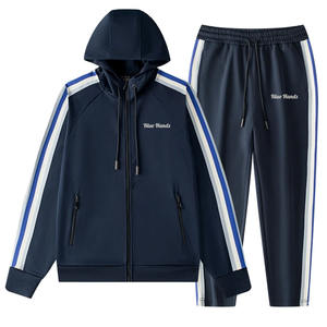 Chándal transpirable con capucha para hombre Otoño Invierno Cremallera Secado rápido Chándal liso para hombre Chándales deportivos para correr - Product Image 4