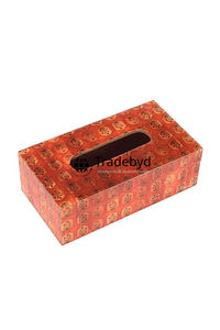 กล่องใส่กระดาษทิชชูและที่วางกระดาษทิชชูลายไม้เคลือบสี ดีไซน์สวยงาม เป็นมิตรกับสิ่งแวดล้อม สำหรับตกแต่งบ้าน จาก Tradebyd Square - Product Image 2