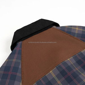 เสื้อแจ็คเก็ตคอเต่าลายสก็อตผู้ชาย สปริง 2026 ผ้าคอร์ดูร่ากันน้ำ แฟชั่นสตรีทสไตล์ สวมใส่สบาย ผ้าโพลีเอสเตอร์ ทรงยาว - Product Image 3