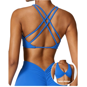 QUICK DRY Nueva llegada Venta caliente Ejercicio Transpirable Fitness Top Seamless Gym Cross Back Sports Yoga Sports Bra - Product Image 5