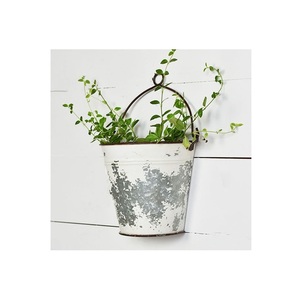 Juego de macetas galvanizadas para colgar en la pared, macetas rústicas decorativas interiores de estilo bohemio con forma <span class=keywords><strong>triangular</strong></span>, patrón abstracto - Product Image 6