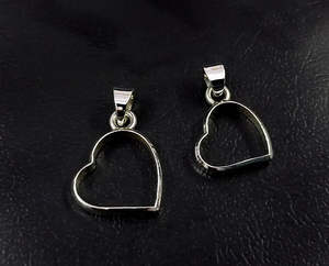 10k or 925 argent Sterling pendentif en forme de coeur 10mm lunette avec cendres résine remplissage blanc réglage pierre souvenir breloque bijoux - Product Image 5