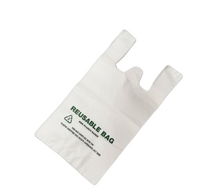 Emballage blanc gilet sac épicerie sacs en plastique pour supermarché sacs à provisions - Product Image 3