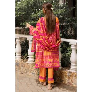 Conjunto de traje Khaddar estampado sin coser de 3 piezas para mujer K-52025 - Product Image 6