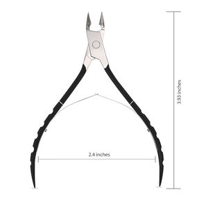 Cortaúñas de Calidad Médica de Lujo, Negro Mate, Acero Inoxidable Afilado, Hoja Recta, para Uñas Encarnadas Gruesas y Anchas - Product Image 2