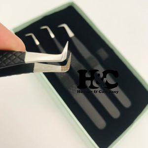 Pinzas de Alta Calidad con Punta Plateada para Extensión de Pestañas, Pinzas de Acero Inoxidable con Textura de Diamante y Mango Antideslizante, Logotipo Sostenible - Product Image 6