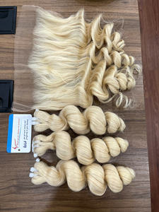 Venta caliente de vapor de onda suelta cabello vietnamita extensiones de cabello rubio al por mayor tejido de cabello humano directo de fábrica - Product Image 5