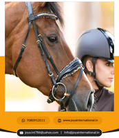 Croc verni en cuir noir personnalisé de haute qualité H.M. Safari Snaffle Bridle Prix de gros Produit de cheval non vivace