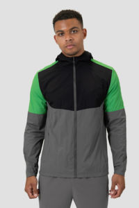 2026 High Quality Custom <b>Men's</b> Autumn Color Block Windbreaker Nylon Tracksuit Drawstring Front <b>Zip</b> Up Jacket <b>Shorts</b> Set - Product Image 2