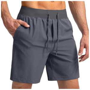 Men's Lightweight Fleece Fabric Gym Fitness Shorts Elastic Mid Waist Breathable Quick Dry Anti-Wrinkle Eco-Friendly Shorts - Product Image 6