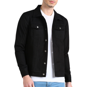 Vestes pour hommes en toile d'automne avec fermetures à boutons avec logo personnalisé et style décontracté pour les vêtements d'extérieur d'automne et le design de mode à la mode - Product Image 1