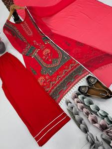 NUEVO SALWAR KAMEEZ DE DISEÑO, EN GEORGETTE DE ALTA CALIDAD CON ESTAMPADO DIGITAL, TRABAJO A MANO, ESTILO MODERNO Y ELEGANTE PARA FIESTAS - Product Image 4