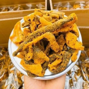 ผิวปลาเค็มมีรสชาติแบบแห้งในถุงลิ้มรสขนมมาตรฐานสีทอง - Product Image 2