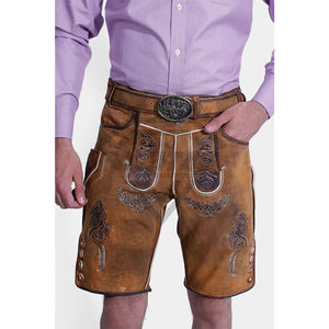 Doux Léger Nouveau Cuir Véritable Haute Qualité Personnalisé Lederhosen Fournisseur Bavarois Vêtements Trachten Shorts pour Hommes - Product Image 2