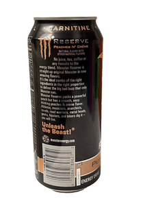 Monster US Edición Limitada Pre-Gym Power 16oz Reserva Bebida Energética a Granel Sabor Melocotones N' Creme Listo para Usar 24 Días de Vida Útil - Product Image 6