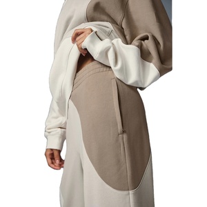 กางเกงวอร์มผู้ชายทรงแพทช์แพนเนล ผ้าฟลีซนุ่ม สวมใส่สบาย เอวยางยืด แฟชั่นสตรีทแวร์ - Product Image 2