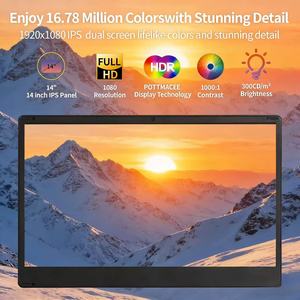 Moniteur portable pour ordinateur portable professionnel à double écran de 14 pouces 16:9 avec haut-parleur intégré, panneau IPS Full HD 60Hz, interface USB - Product Image 2