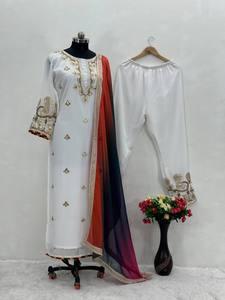 Latest Designer Heavy Faux Georgette Sequence Work <b>Kurti</b> Set by FabZone - Product Image 3