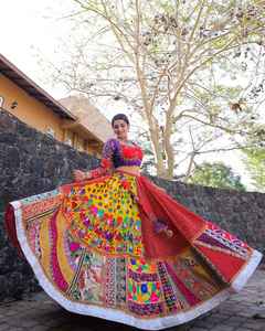 งานปักเลื่อมงานฝีมือหรูหราสไตล์บอลลีเฮนกาชิลีงานฝีมือสำหรับงานแต่งงานฤดูหนาวงานปาร์ตี้เทศกาล navratri - Product Image 3