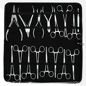 Professional Body <b>Piercing</b> Tools Body <b>Piercing</b> <b>Kit</b> <b>Ear</b> Lip Navel Nose Round Open Septum <b>Piercing</b> Clamp - Product Image 2
