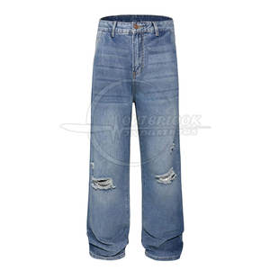 2026 Outdoor <b>Men</b> Clothing Wear Custom Wholesale <b>Wide</b> <b>Leg</b> <b>Jeans</b> Pant Plus Size <b>For</b> <b>Men</b> Pants - Product Image 1
