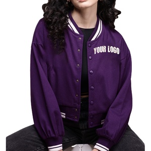 Veste universitaire de style baseball avec logo personnalisé, automne-hiver, avec des patchs en chenille personnalisés - Product Image 1