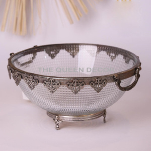 ชามโลหะตกแต่งพื้นผิวที่ทำจากค้อนชามชุบสีเทาดีไซน์ใหม่สำหรับงานแต่งงานของตกแต่งชามคุณภาพระดับดีลักซ์ - Product Image 5