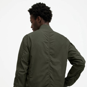 Chaqueta Bomber Verde con Logotipo Personalizado para Hombre, Chaqueta de Invierno de Talla Grande con Cuello Alto, Chaqueta Bomber de Calidad para Hombre, Servicio OEM - Product Image 3