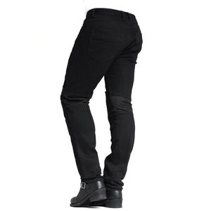 กางเกงขี่มอเตอร์ไซด์ผ้ายีนส์,ทำจากผ้าฝ้ายสีดำมีสไตล์พร้อมโลโก้ออกแบบได้เอง - Product Image 2