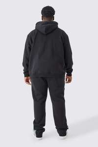 Conjunto Deportivo de Lujo de 2 Piezas con Logotipo Personalizado, Sudadera con Capucha Extra Grande y Pantalones Jogger, Transpirable, 100% Algodón, Talla Grande, Unisex - Product Image 2