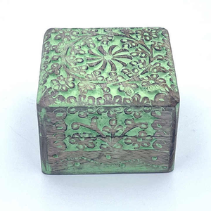 Fabrication artisanale Boîte en bois de manguier Boîte en bois brûlé sculpté attrape-rêves Design pour la décoration de bijoux - Product Image 3