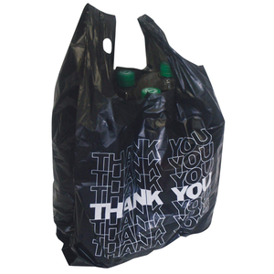 Sac poubelle recyclable en HDPE/LDPE à soufflets latéraux avec poignée gilet et impression en héliogravure, modèle AAB-M par AAB Harvest - Product Image 4