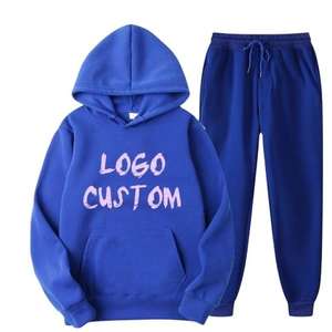 Conjunto de Sudadera con Capucha de Forro Polar 100% Algodón para Hombre, Resistente al Viento, Ecológico, con Logotipo Personalizado, Impresión Serigráfica, Transpirable, Informal - Product Image 1
