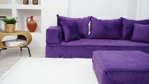 Siège de sol arabe Canapé de sol arabe Plancher de siège arabe | 12 pièces, 28 danses avec coussin éponge épaisseur 20cm - Product Image 5