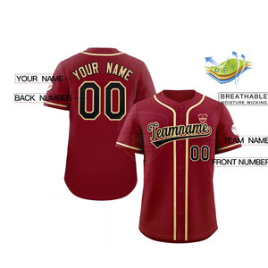 เครื่องแบบเบสบอลผ้าแห้งเร็วระบายอากาศได้ดีดีไซน์ตามสั่ง - Product Image 4