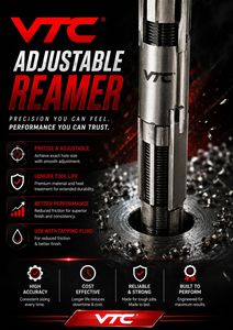 5 Piece <b>Reamer</b> Tool Set Precision Hole Sizing Handheld Reaming Tool for Metal Plastic and Wood - Product Image 2