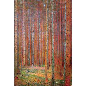 Affiche de la forêt de pin de Gustav Klimt, design moderne, art mural sur toile - Product Image 5