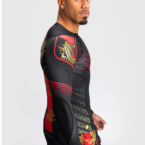 Ropa deportiva de manga larga BJJ MMA ropa para correr Rash Guard hombres medias camiseta Leggings pantalones cortos ropa deportiva - Product Image 3