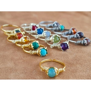 Colorful Gemstone Fashion <b>Rings</b> Gold and <b>Silver</b> Plated for Resale and <b>Stacking</b> Styles - Product Image 4