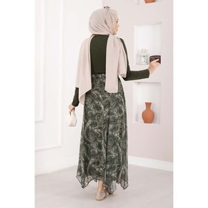 ชุดบอดี้สูทสีกากีผ้าถักเนื้อนุ่มแบบเดรป - Product Image 4