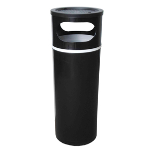 ที่เขี่ยซิการ์สีดำสำหรับกลางแจ้ง/ในร่มพร้อมจานกันไฟ Ø27x70h ซม. - Product Image 1